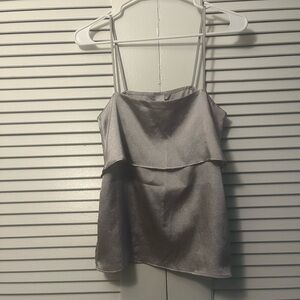 H&M Shimmering Silver Camisole Top